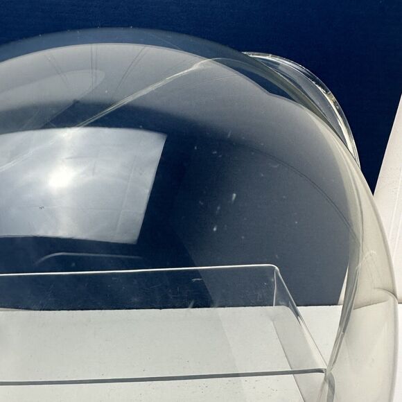 NEW Vintage Gran-Prix Retro Clear Bubble 3 Snap Helmet Shield Visor NOS *Flaw* - Picture 5 of 7